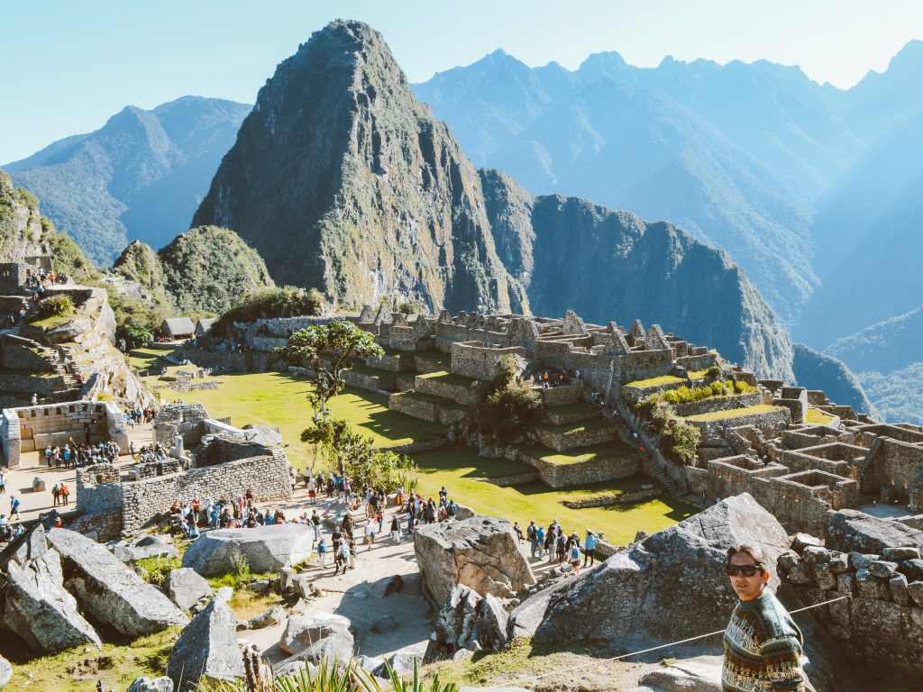 A montanha Huayna Picchu sempre em destaque