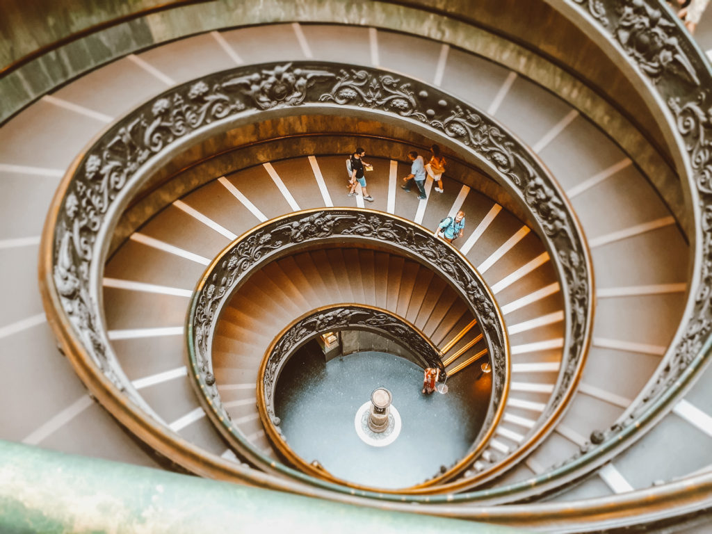 Escada em espiral do Museu do Vaticano